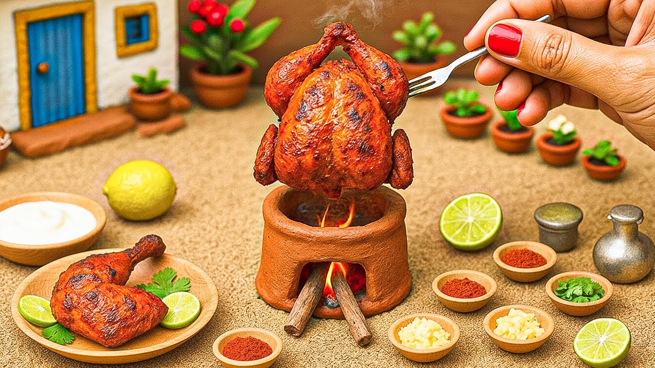 How To Make Miniature Chicken Tandoori 😋 Indian Street Food Style 🐣 Yummy Cooking