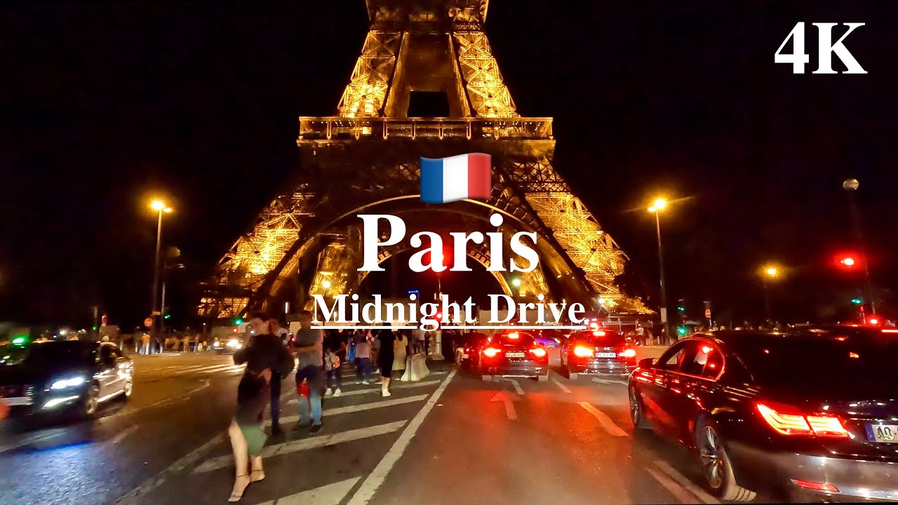 Midnight Drive in Paris🇫🇷—Paris France 4K—Midnight in Paris is like this