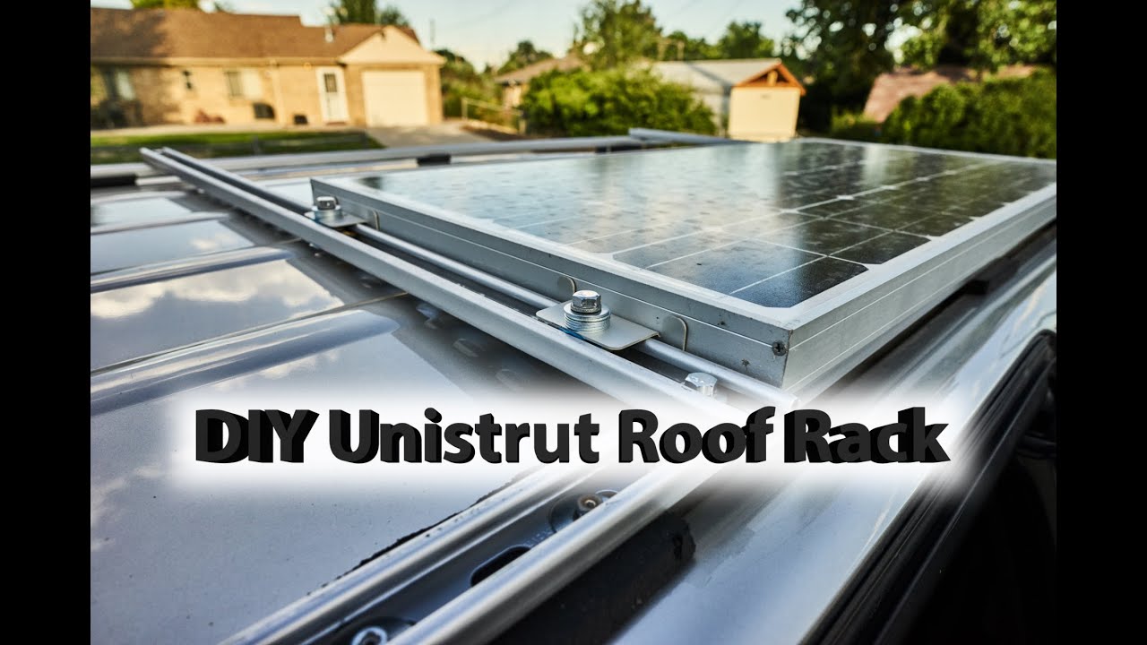 DIY Roof Rack with Solar Panel Honda Odyssey