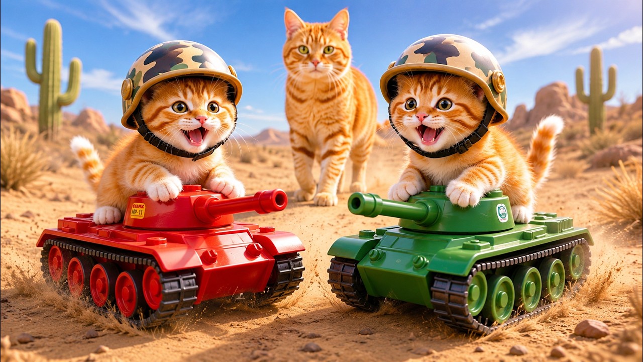 Mama Cat Trims Fur on the Farm and Makes Tiger Hat For Kittens At Home🐾🎩🐯