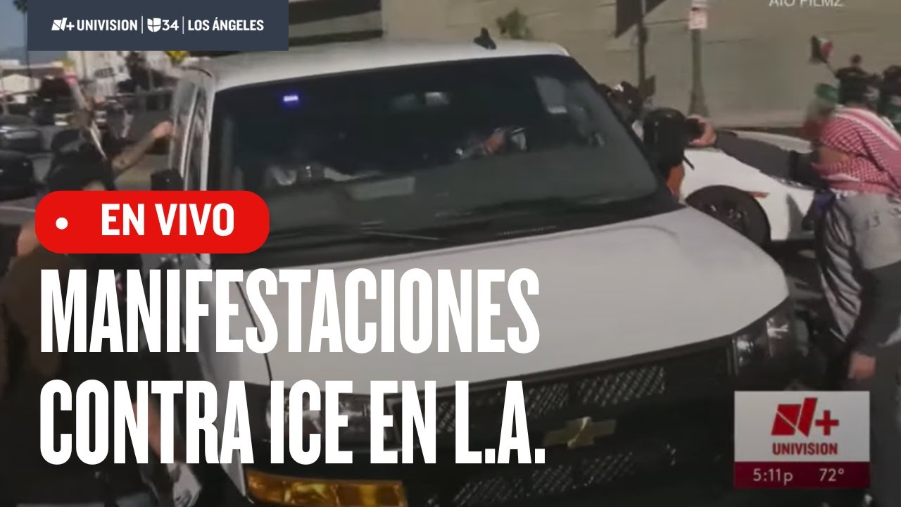 🔴#Envivo: Protestas masivas contra ICE terminan en confrontación en L.A.