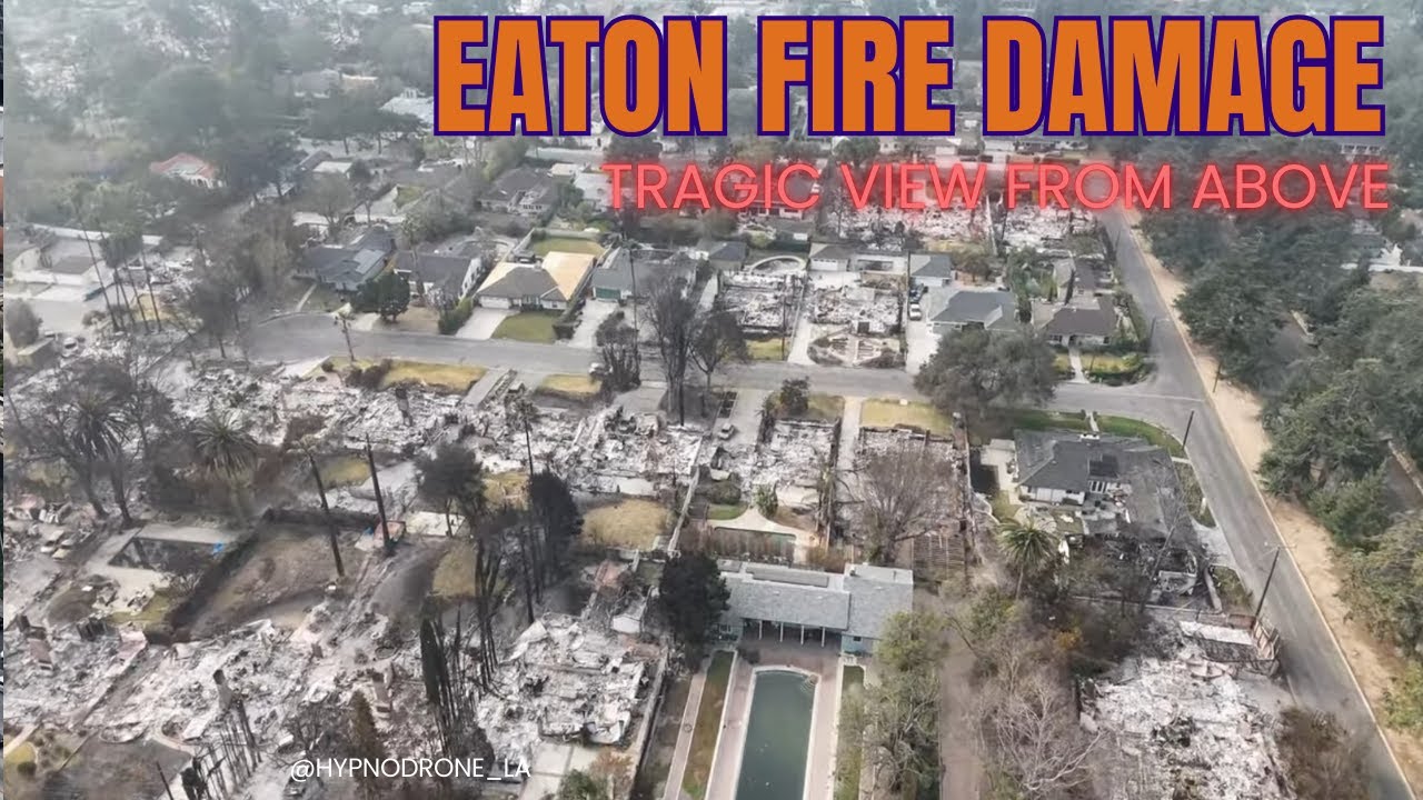 Eaton Fire Trail of Destruction in Altadena and Pasadena UHD 4K