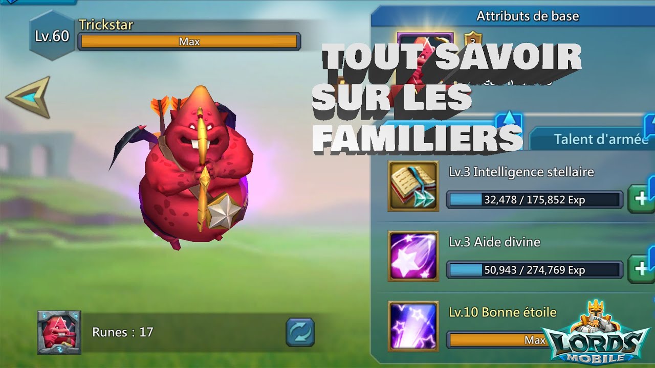 TOUT SAVOIR SUR LES FAMILIERS EN 2023 SUR LORDS MOBILE