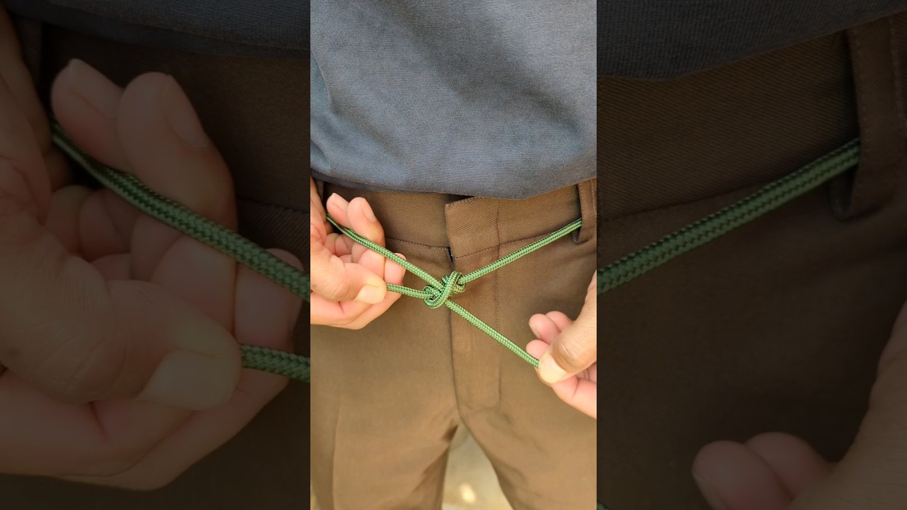 Using Taut-Line Hitch For Tying Pant Up.