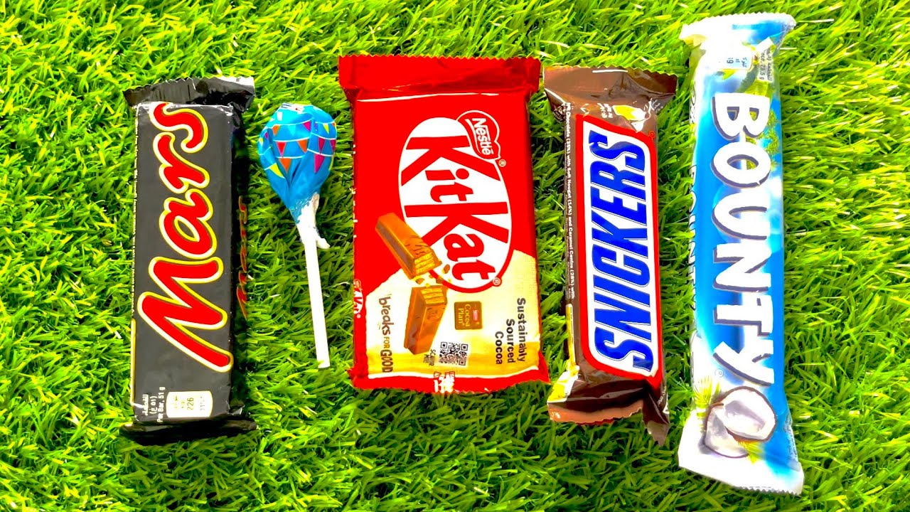 ASMR Most Popular Candys / some lots of colorful rainbow lollipop candy / unpacking chocolate eat