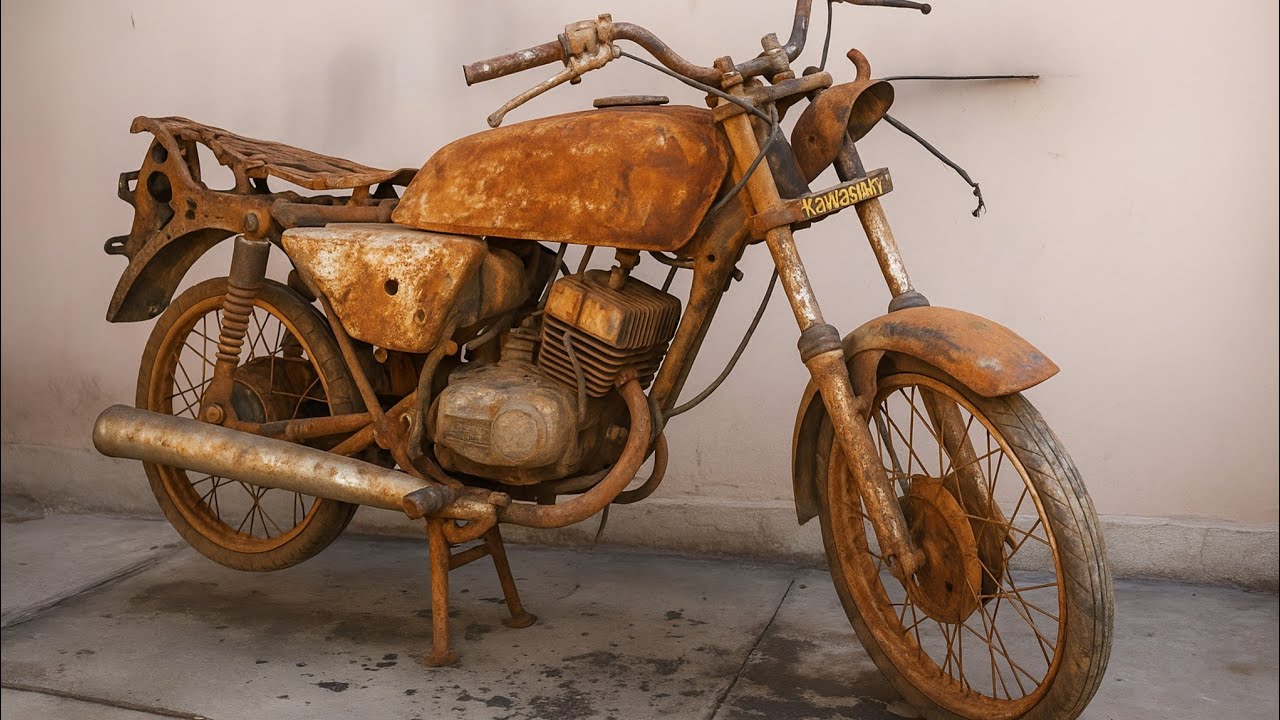 Fully Restoration 40 Years Old Kawasaki Motorcycle | From Rust to Showroom