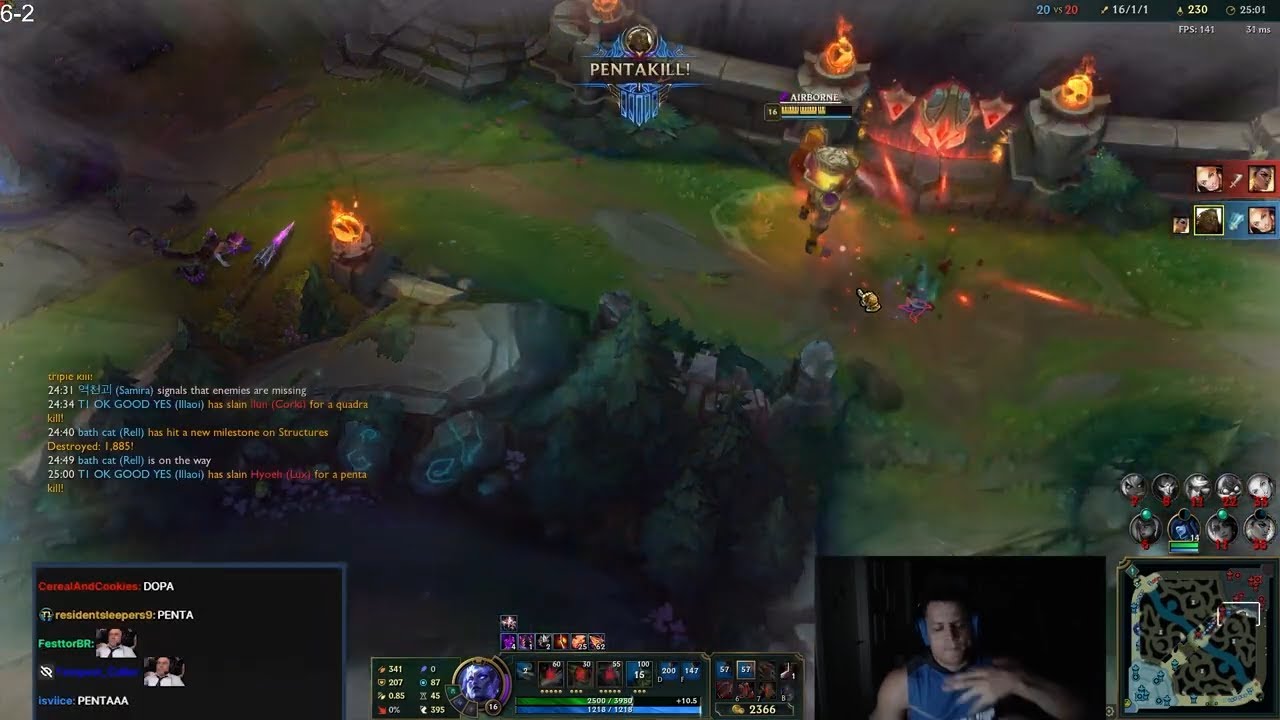 tyler1's first illaoi pentakill