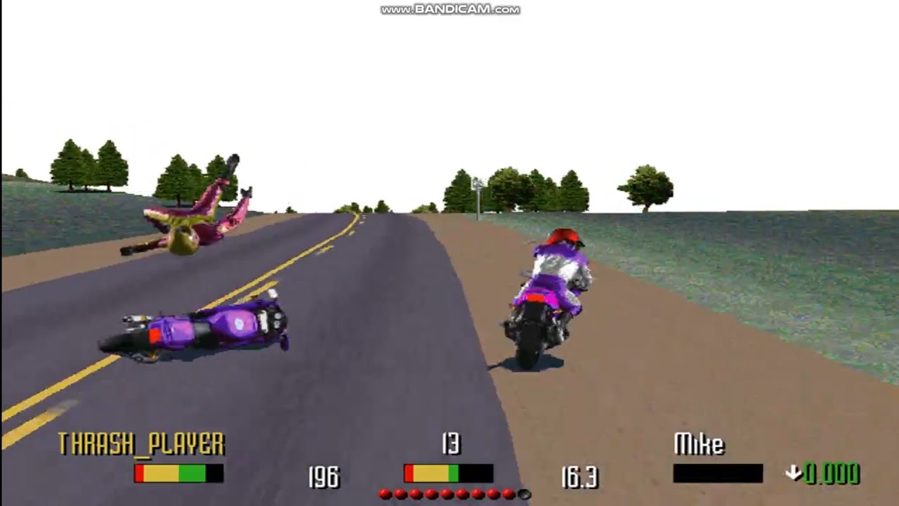 Roadrash stage 4 diablo sports bike the pacific map all out battle war no win funny retro gameplay