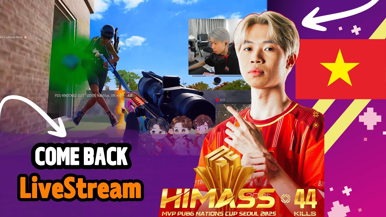 PUBG 🇻🇳 Himass 🏆 MVP PNC 2025 Comeback Livestream! | Highlight Stream Mới Nhất!