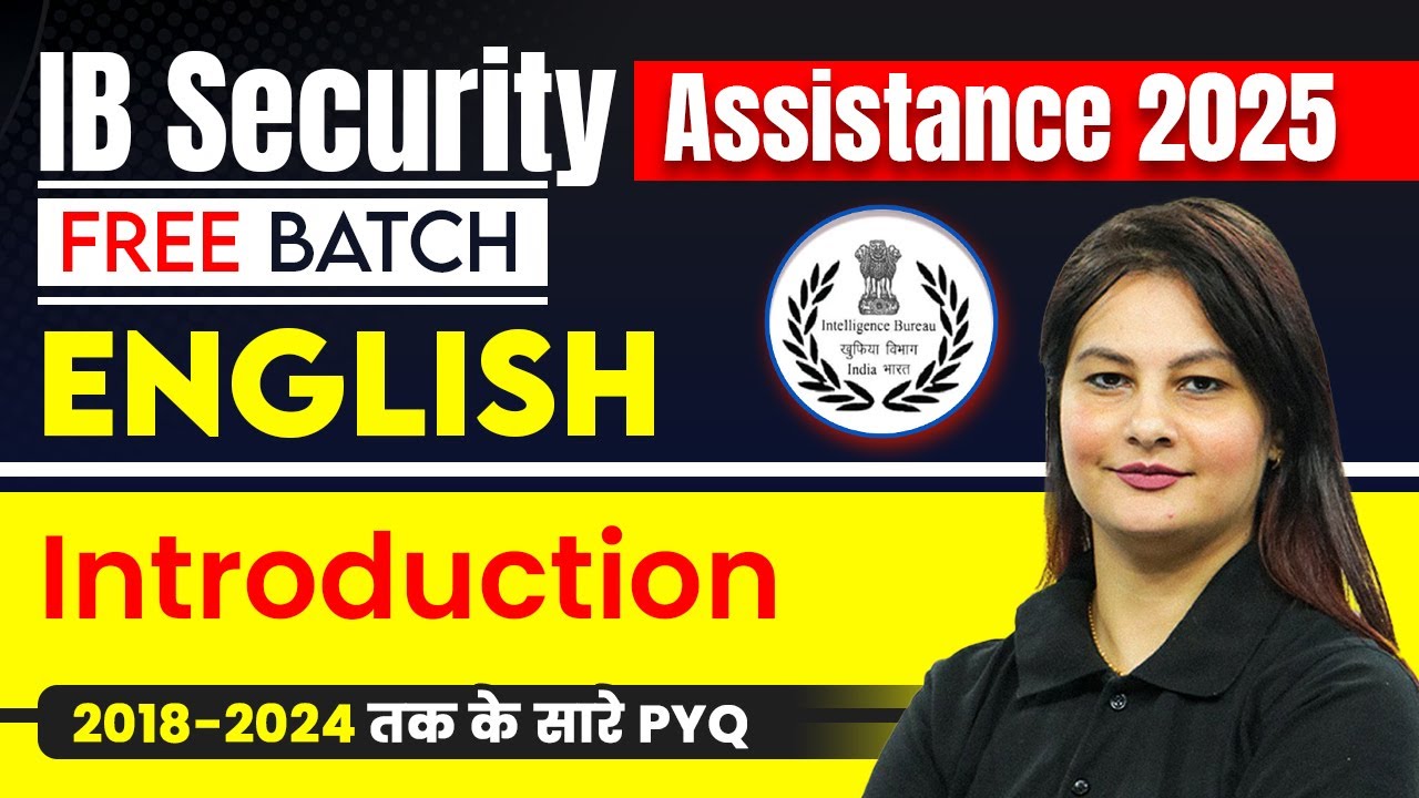 IB Security Assistant Classes | English 01 | IB Security Assistant Previous Year Question Paper