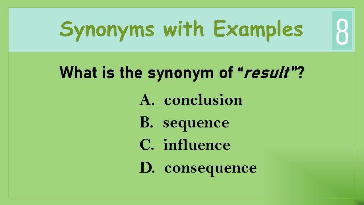 Synonyms with Examples 8 | English Vocabulary Practice Test | Test Your English Vocabulary Skills
