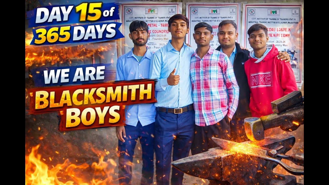 Day-15, Aaj to College me Maja aa gya🤩 ( BLACKSMITH ITI ) | 365 days Regular video upload challenge🤩