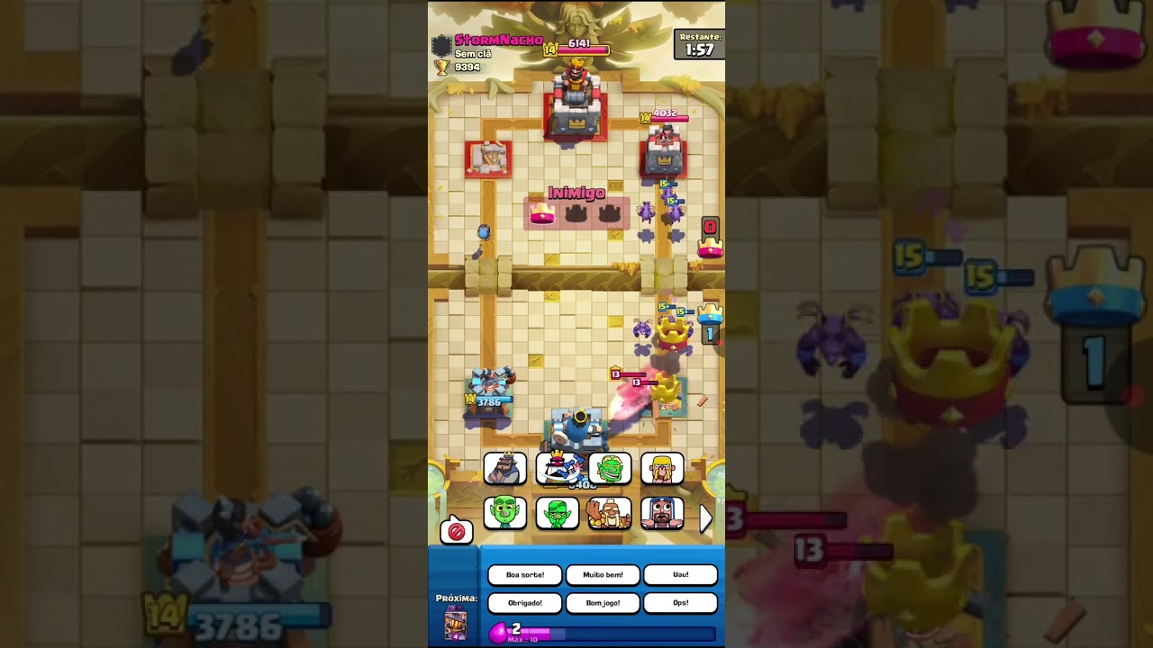 clash Royale, pensei que ia perde ,mais levei a boa kk