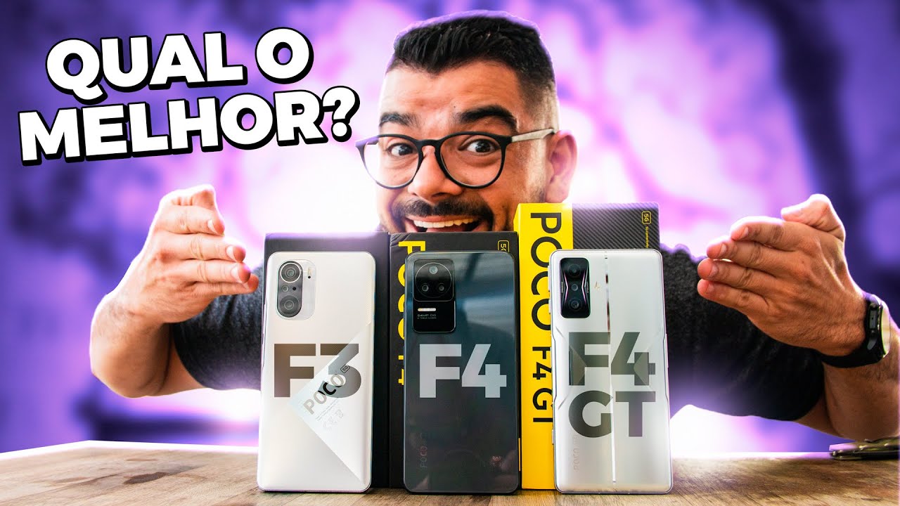QUAL COMPRAR? POCO F3 vs POCO F4 vs POCO F4 GT - Comparativo 4K