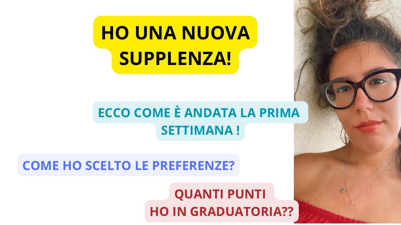 HO PRESO UNA NUOVA SUPPLENZA... la mia prima settimana!