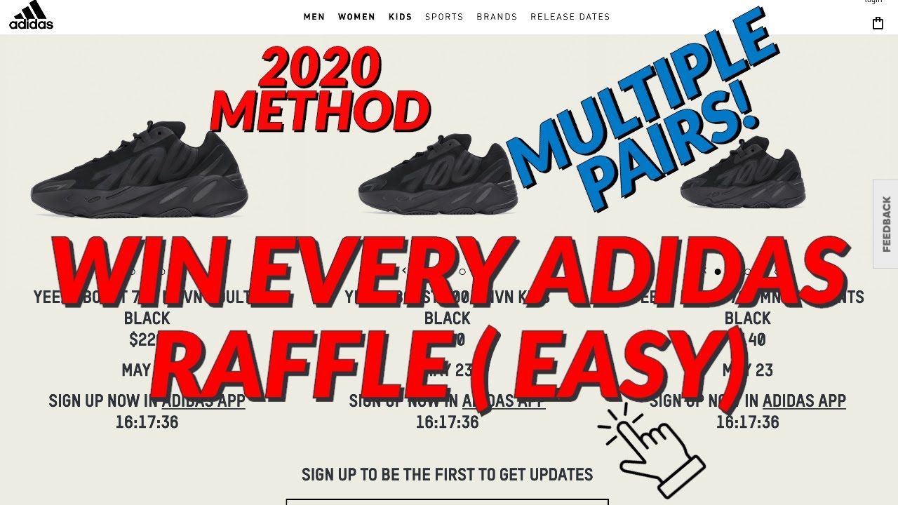 ADIDAS RAFFLE - HOW TO WIN EVERY ADIDAS YEEZY RAFFLE *NOT CLICK BAIT*