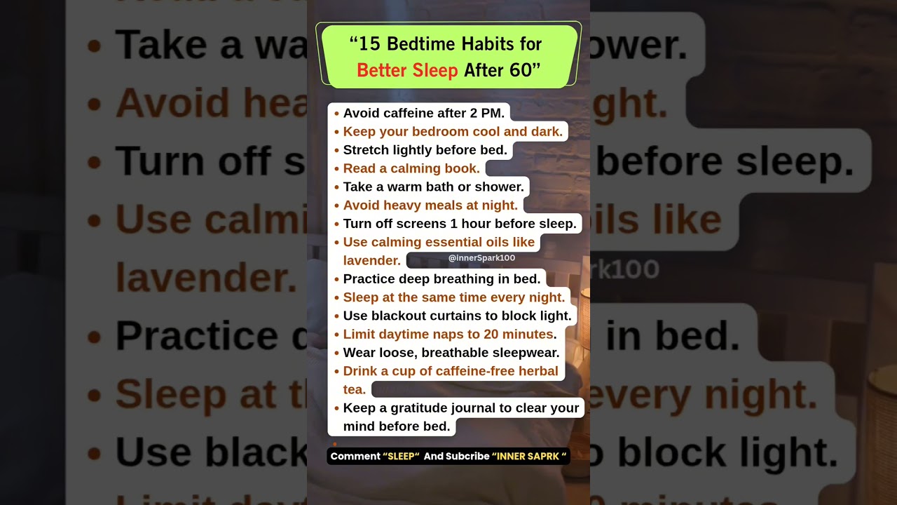 15 Bedtime Habits for Better Sleep After 60 &ndash; Natural Sleep Tips That Work