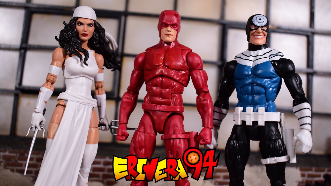 Marvel Legends DAREDEVIL, ELEKTRA & BULLSEYE 3 Pack Hasbro Pulse Exclusive Figure Review