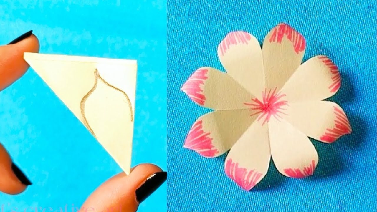 How to make paper flower step by step/Very Easy paper Flower Craft/Paper flower/Diy paper flower/DIY