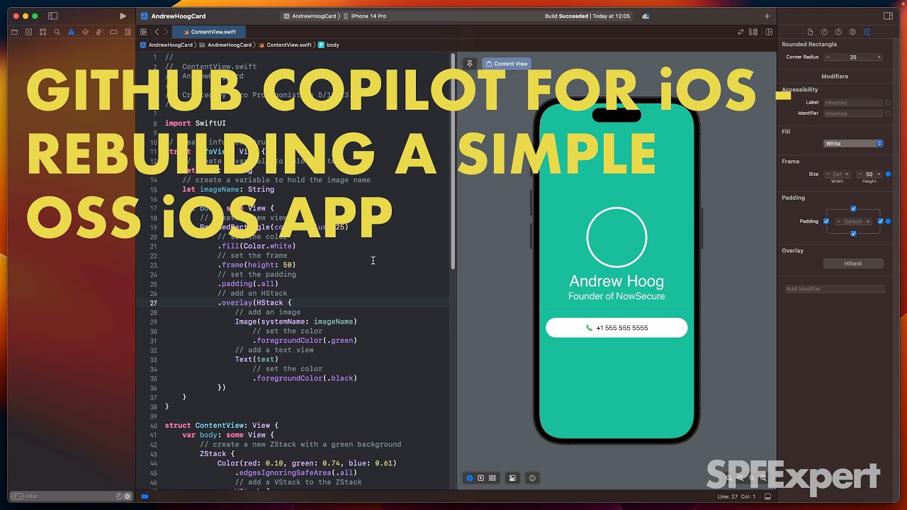 GitHub Copilot for iOS - first experience rebuilding a simple open source iOS app
