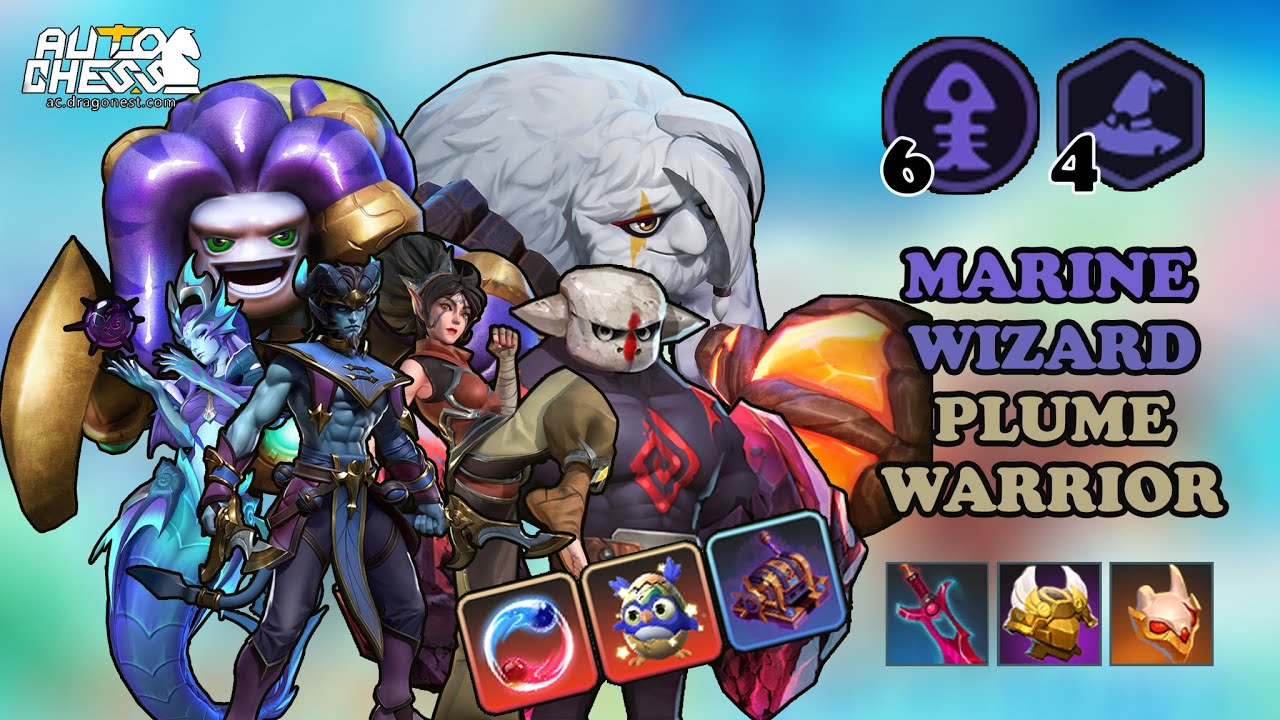 TRANSITION DETERMINES ACHIEVEMENT🥇🥇 - 6 MARINE 4 WIZARD CARRY PLUME WARRIOR • AUTO CHESS