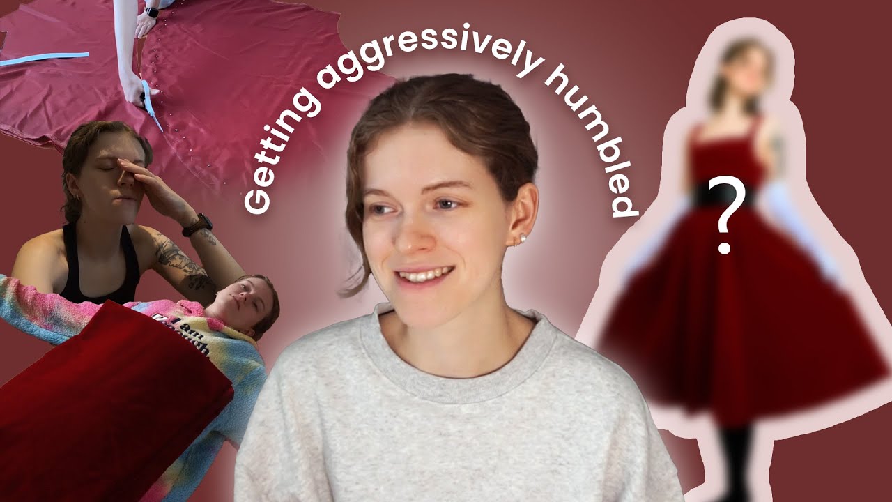 I Tried Making a Velvet Holiday Dress *it was a nightmare*