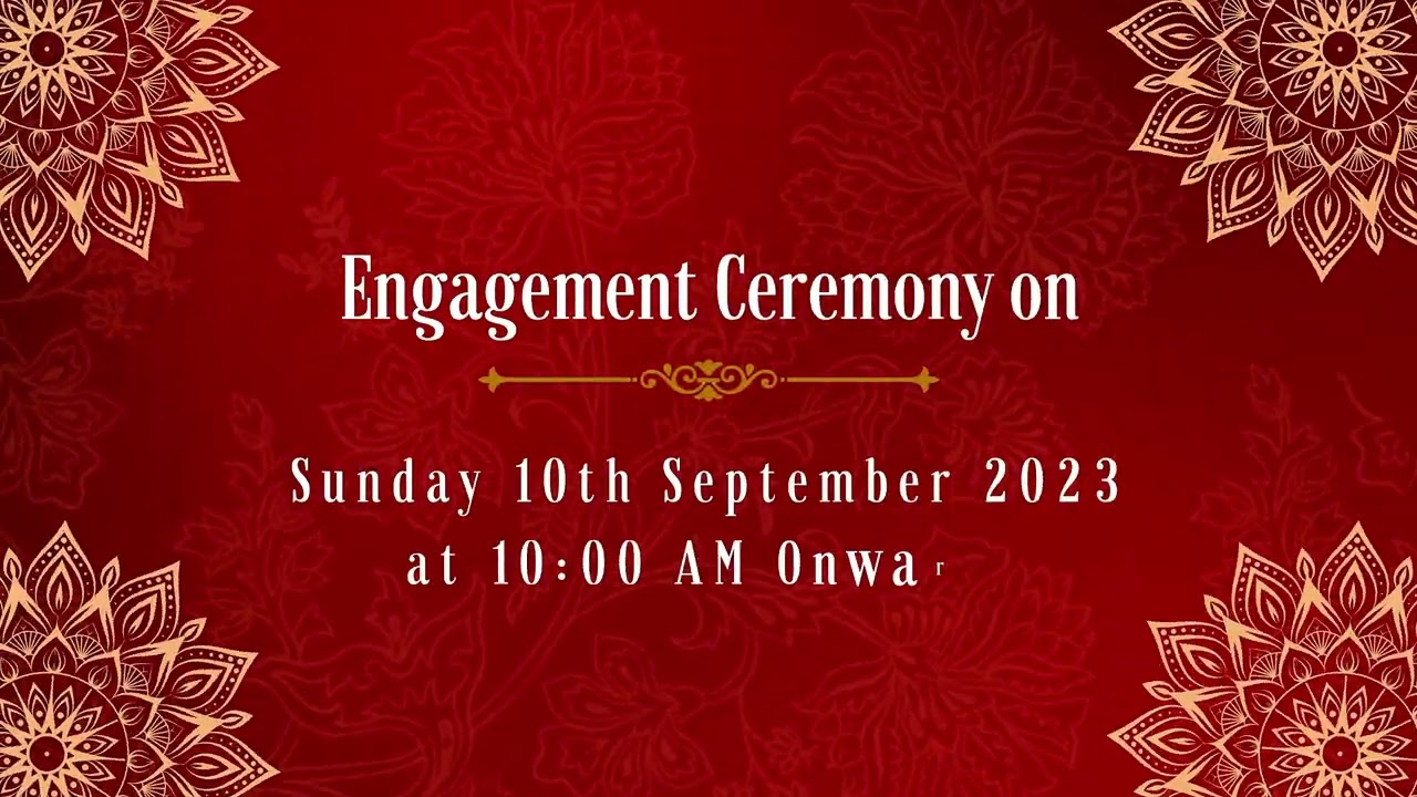 Engagement Invitation Video Template Without Text | theweddingcard