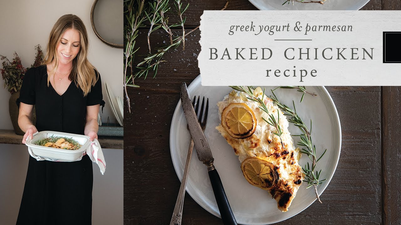 Easy Baked Chicken Recipe (low carb & keto) - Greek Yogurt & Parmesan Chicken