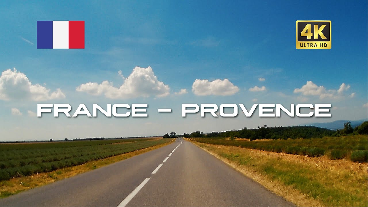 Scenic drive in Provence - France - Valensole Plateau | 4k 60fps