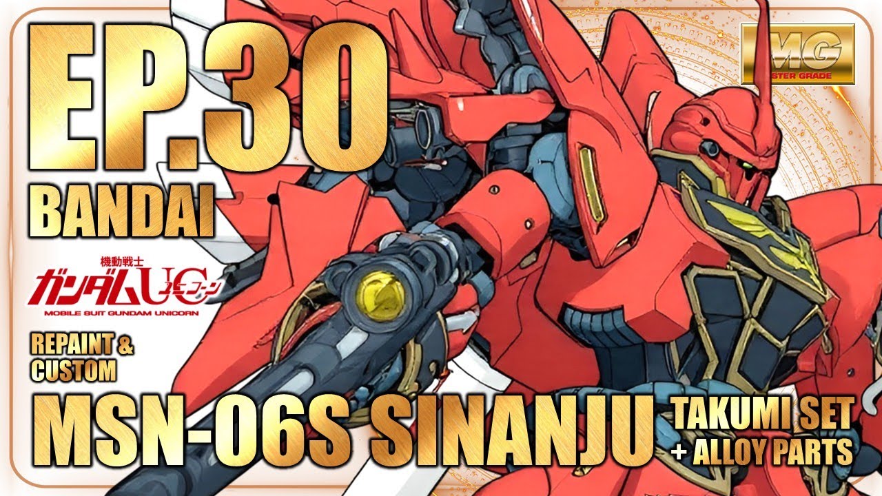 งานอาร์ตชิ้นที่ 30 [REPAINT] MG Sinanju OVA & Takumi