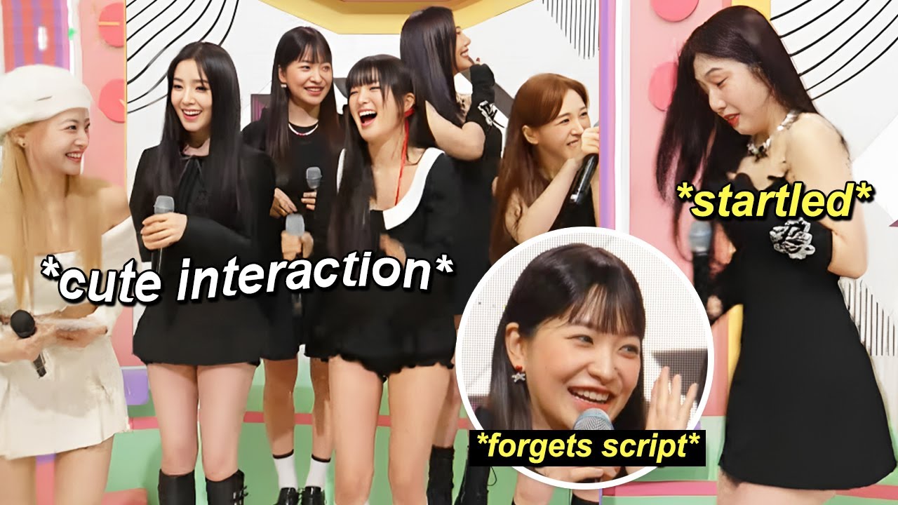 Eunchae's cute interaction with RED VELVET (ft. Yeri forgets script, Joy gets startled)