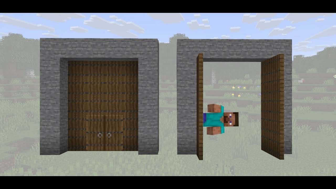 Minecraft build a giant medieval door