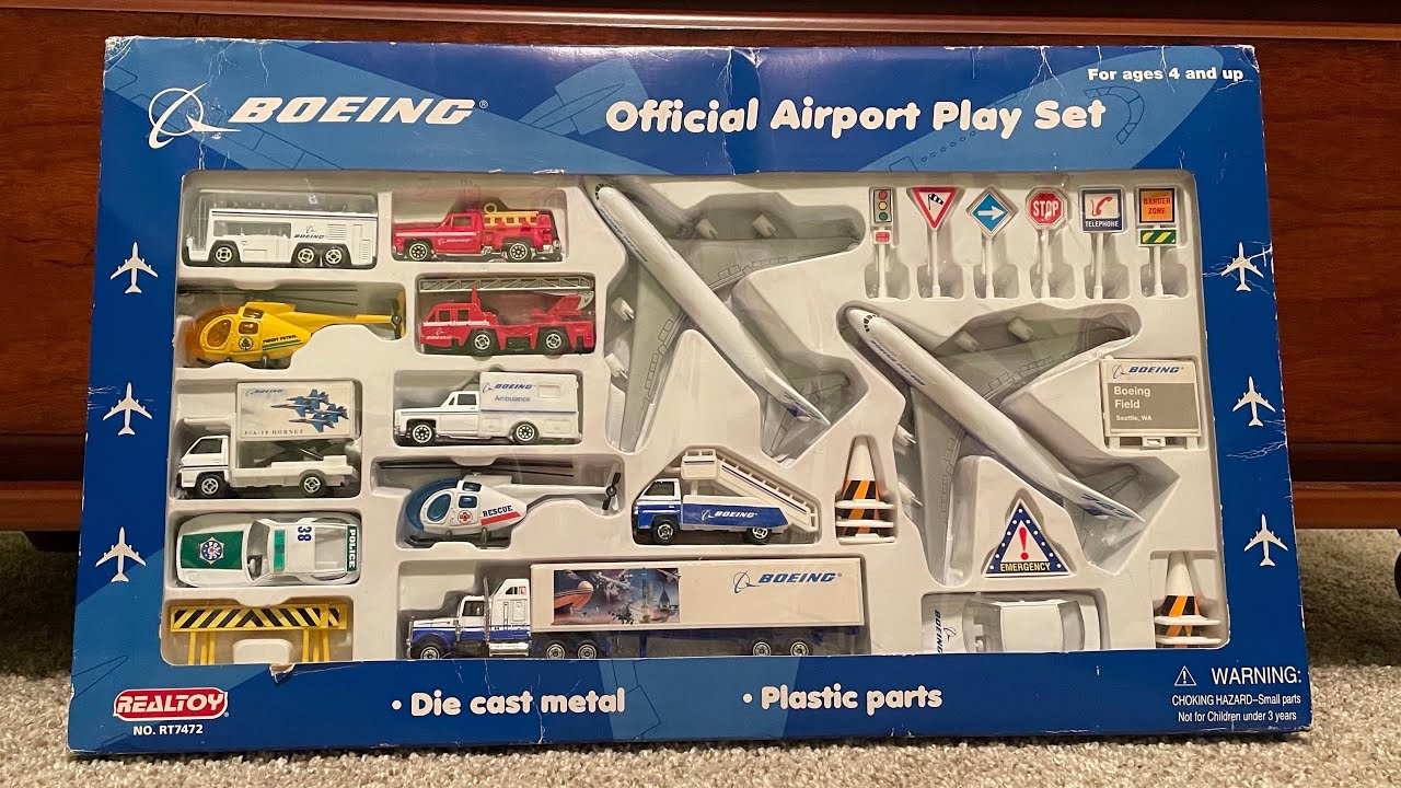 *RARE* Daron Realtoy (Old) Boeing Official Airport Playset Unboxing