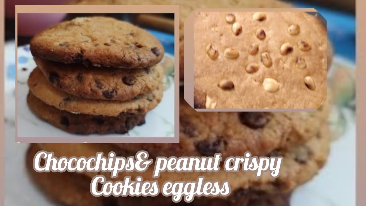 EP-14|choco chips| peanut cookies with one batter 2 varities| maida|sugar| eggless crispy cookies