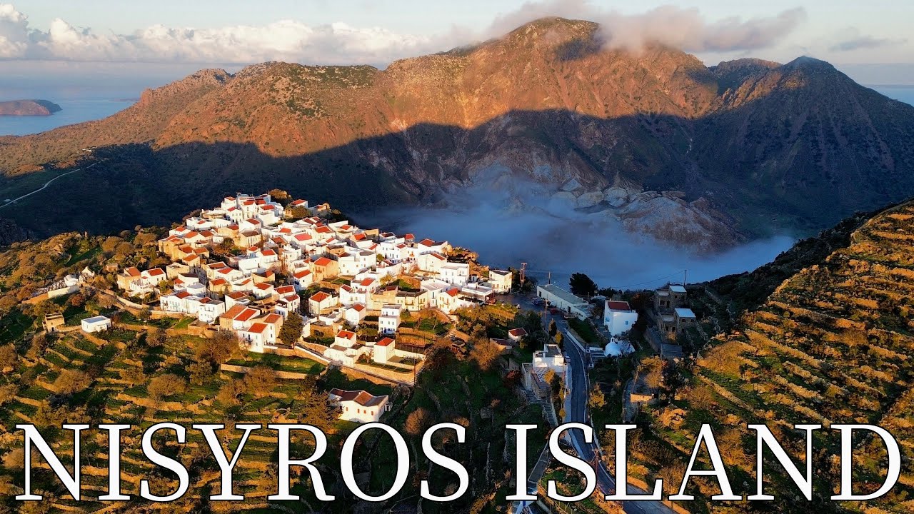 Island Nisyros, Greece - by drone [4K]. #volcano