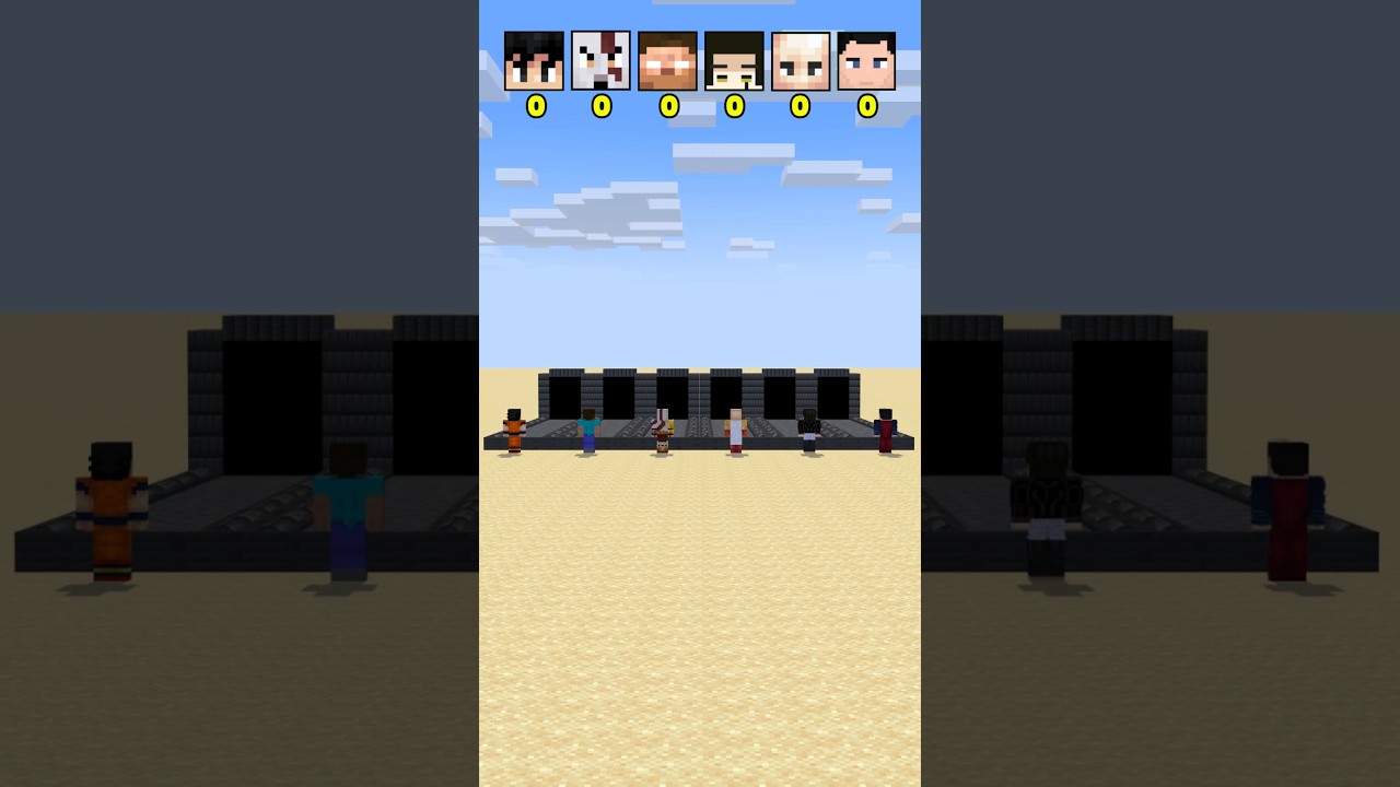 HELP Herobrine Power Up to Destroy the Most Boulders! #herobrine #goku #saitama