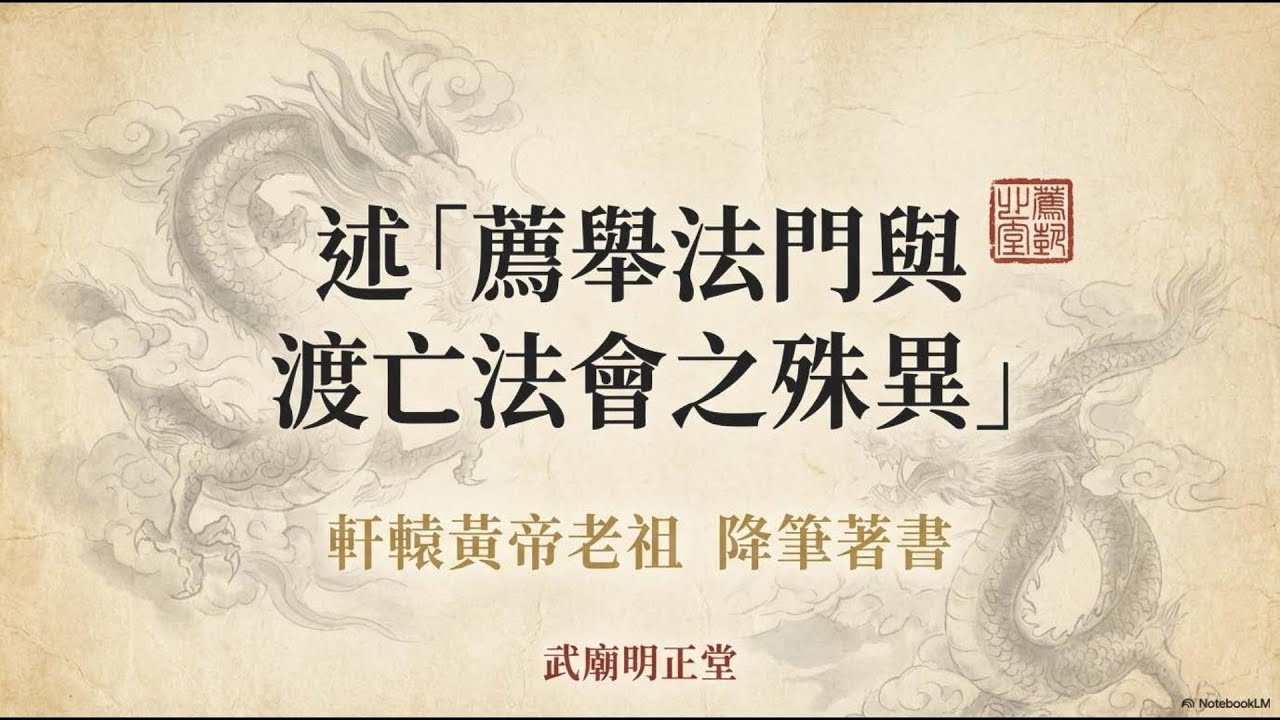 第四章，述「薦舉法門與渡亡法會之殊異」。| #無極證道院 | #武廟明正堂 | #鸞友雜誌社