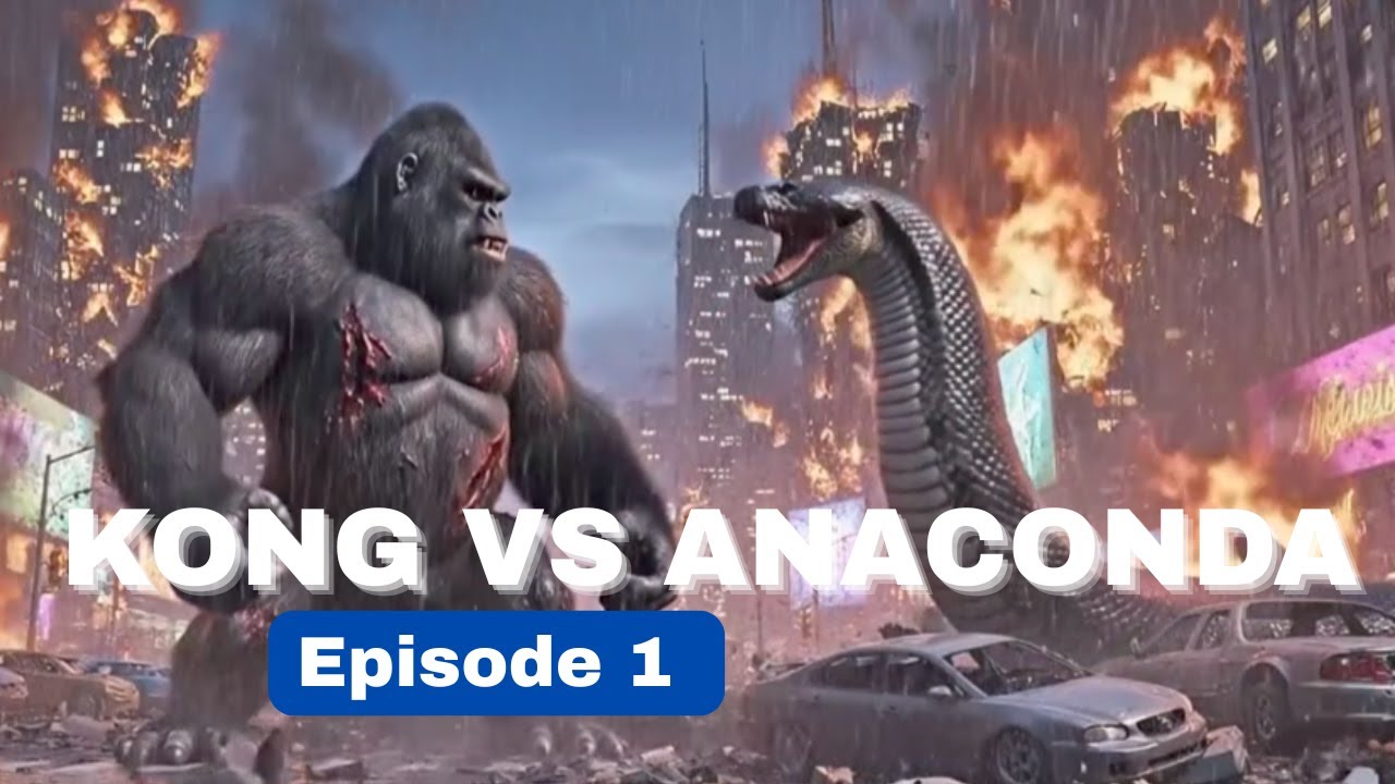"KING KONG vs ANACONDA 🐍🔥 Epic Hyper-Realistic Battle in the City | Cinematic 8K Fight Scene"