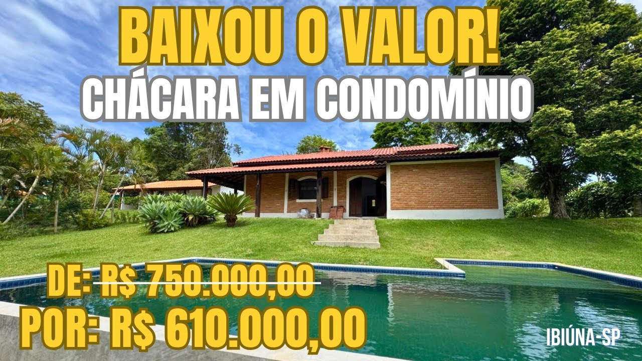 Linda chácara em condomínio fechado BAIXOU O VALOR IBIÚNA/SP 