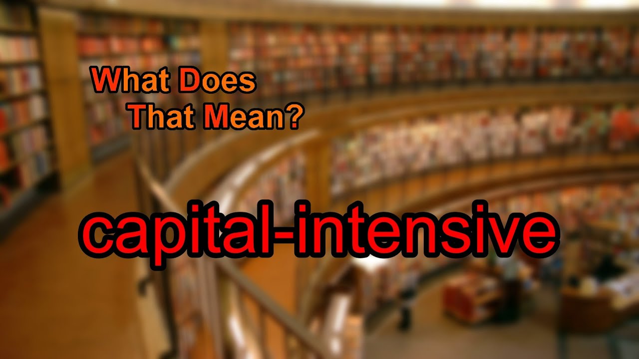 What does capital-intensive mean?
