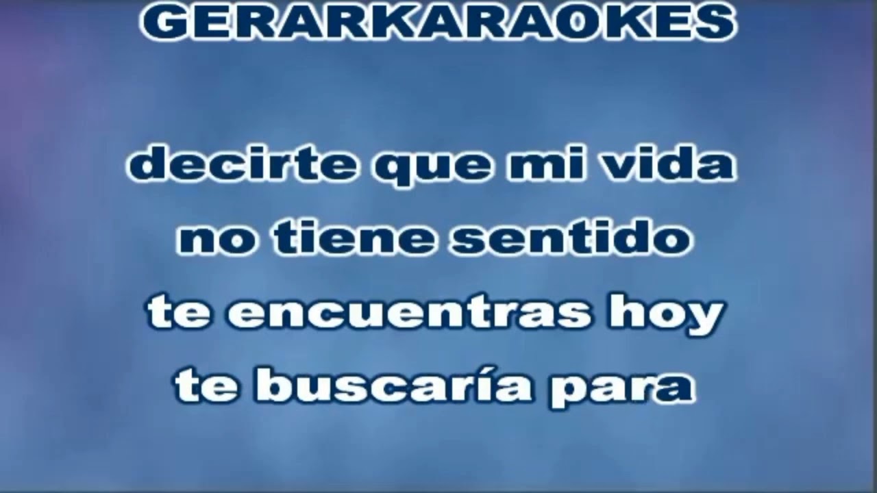 Te buscaria - Cristian Castro Karaoke Tono bajo. Doble