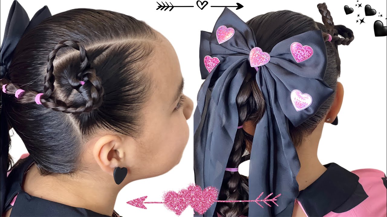 PEINADO PARA SAN VALENTÍN 💘 / PEINADO DE CORAZÓN 💓 PARA NIÑAS