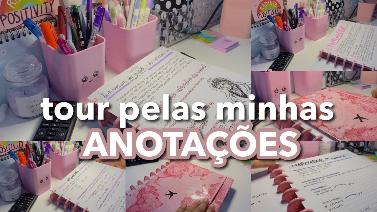 TOUR PELO MEU CADERNO NO ENSINO MÉDIO 🥹😴🫣❤️