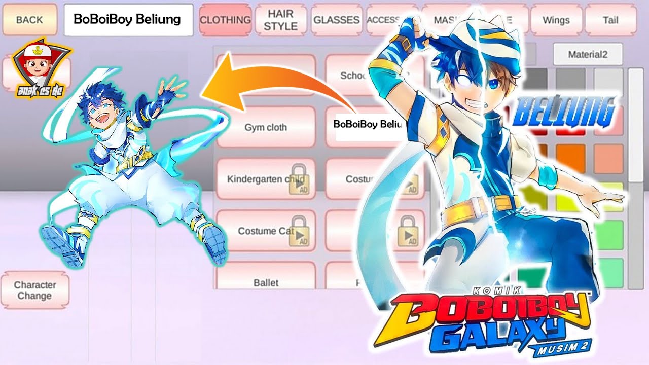 Ada Karakter Baru BoBoiBoy Beliung di | Sakura School Simulator@AnakeSDe  #boboiboy #updatesakura