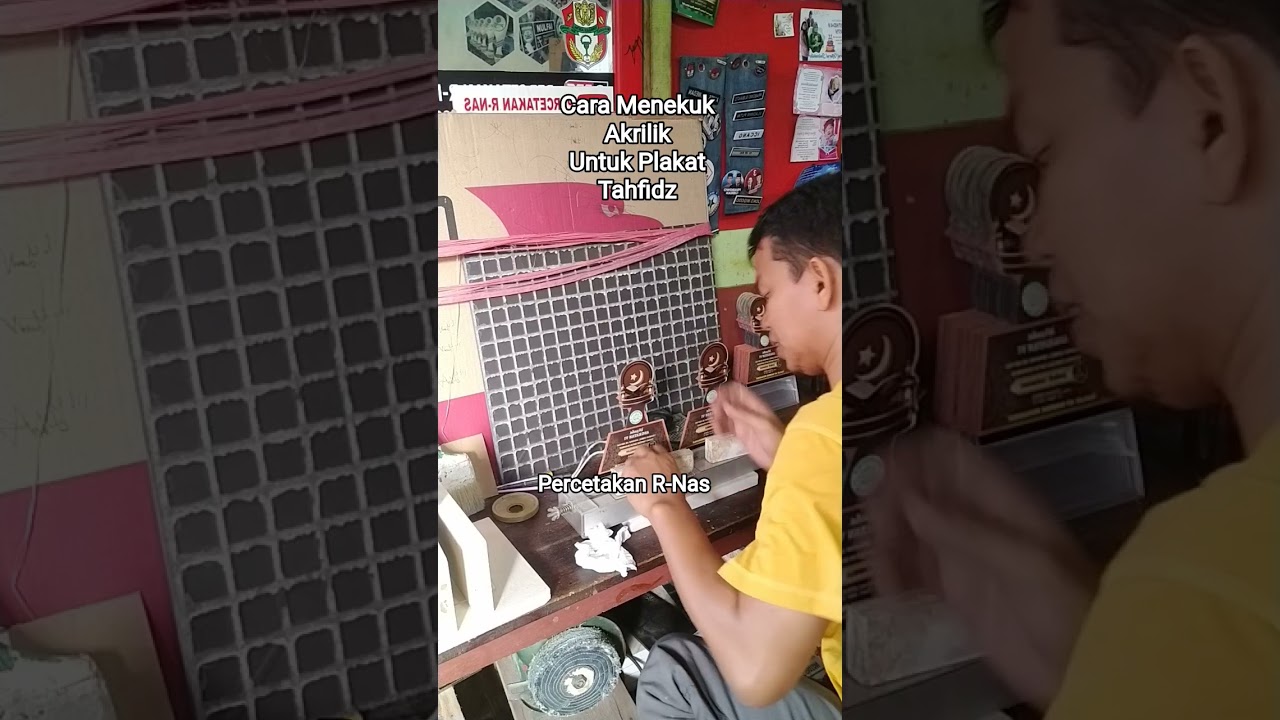 HOW TO BENDING ACRYLIC cara menekuk Akrilik Plakat Tahfidz 
