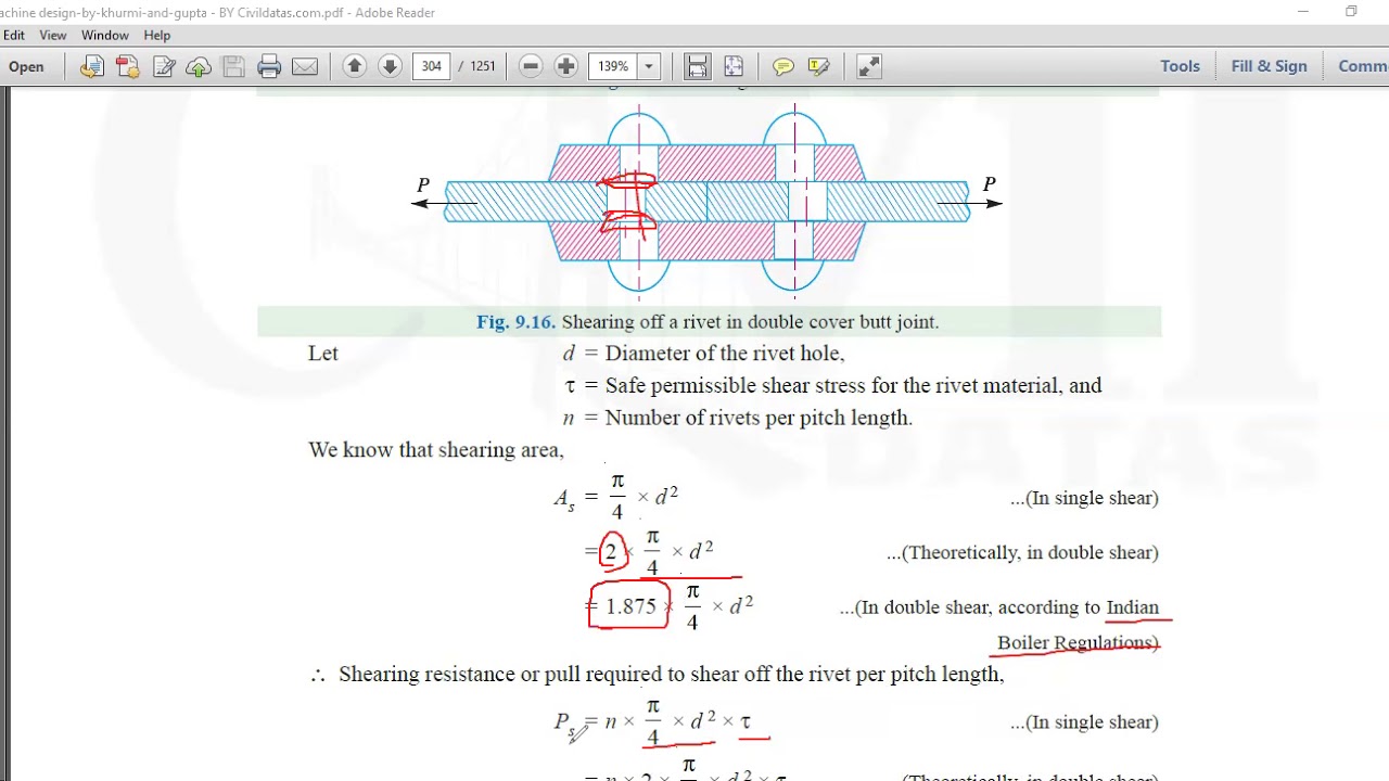 Design of riveted joint