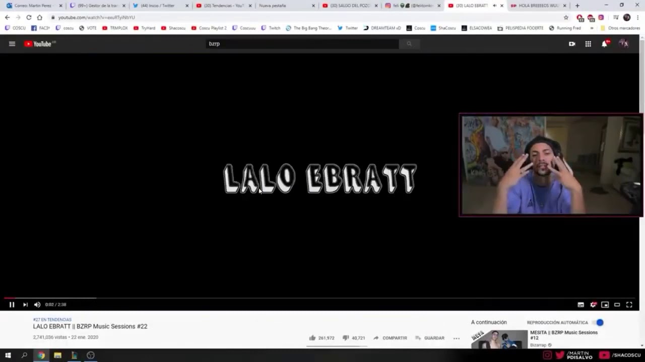 Coscu reacciona a BZRP MUSIC SESSION Lalo ebrat #22