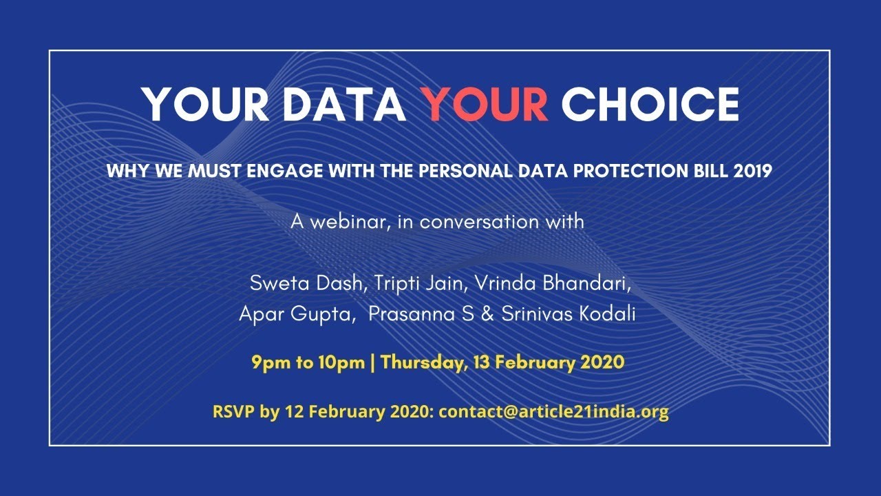 Webinar on Personal Data Protection Bill, 2019