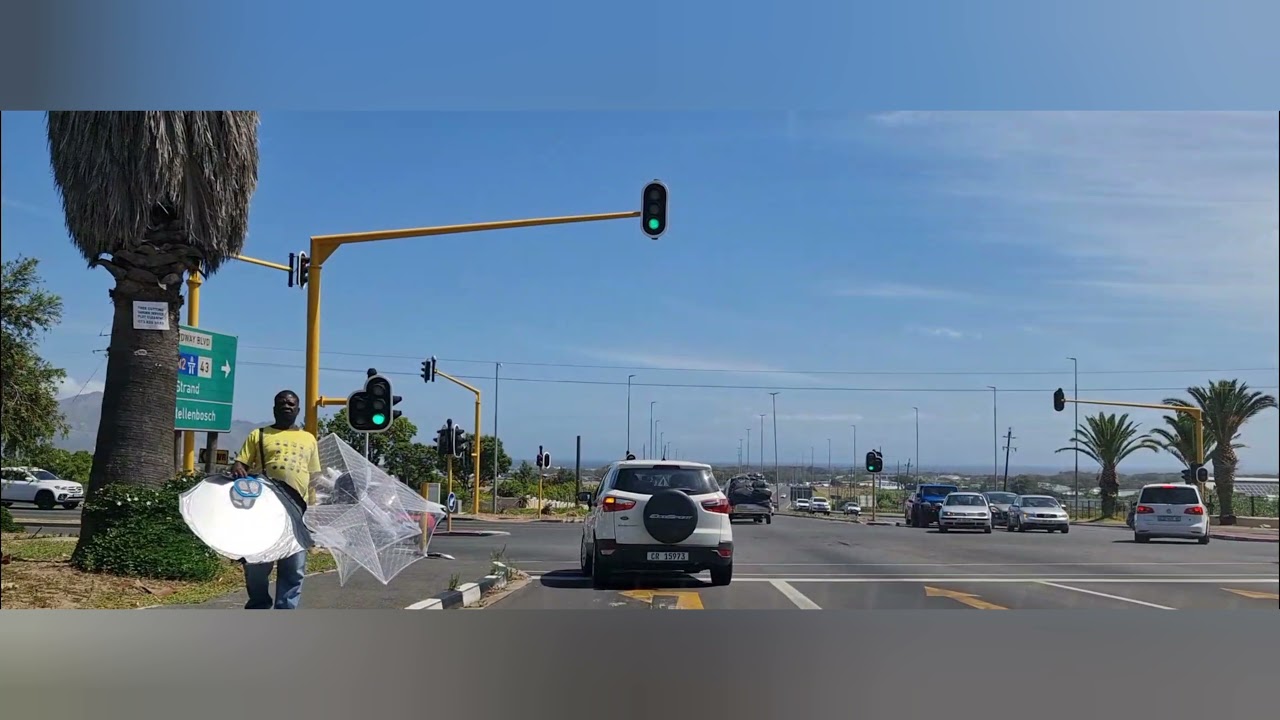 DRIVING TO SOMERSET WEST FROM STELLENBOSCH  #capetown #southafrica #stellenbosch #capetowntour
