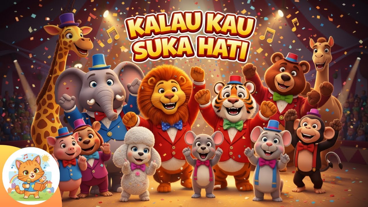Kalau Kau Suka Hati ⭐ | Lagu Anak Hewan | Sirkus Lucu Animasi 3D